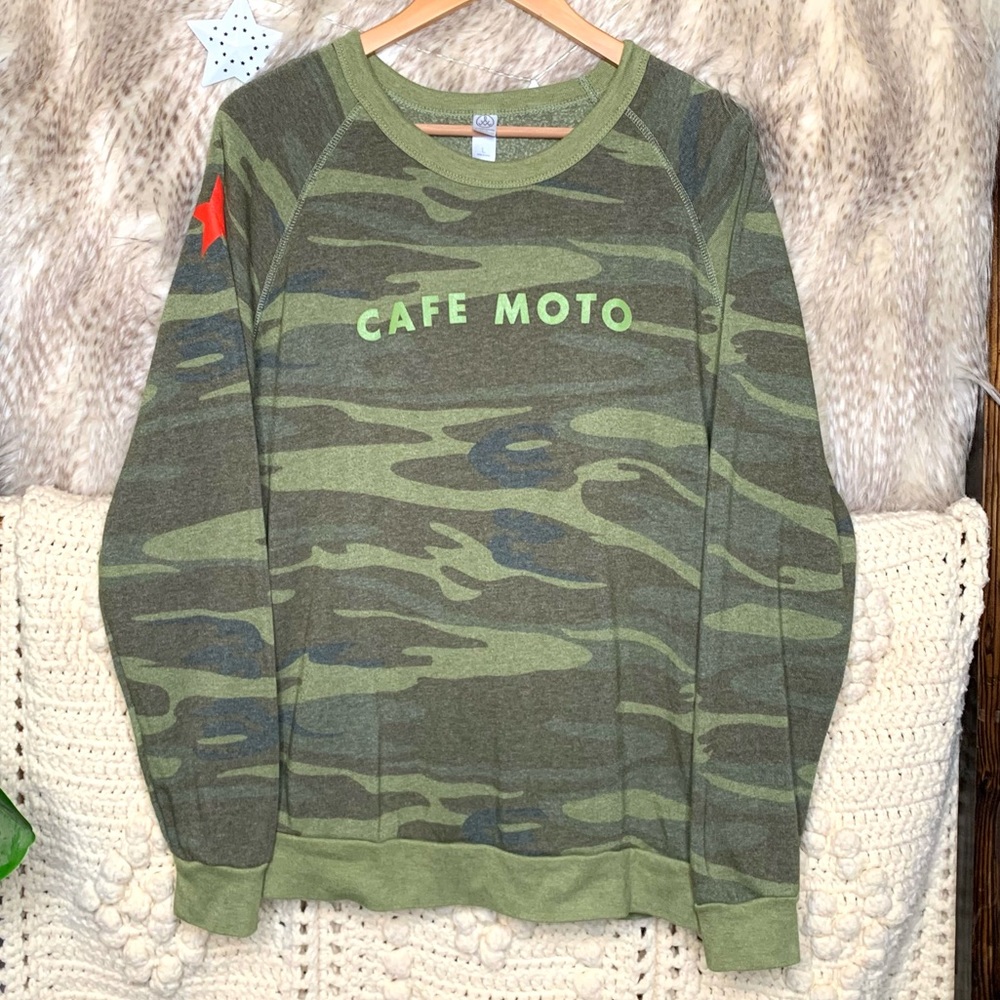 Cafe Moto Camo Sweatshirt - Picture 3 of 7